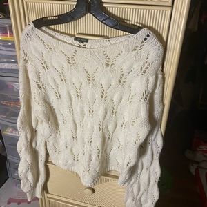 Crochet Knit Sweater Cover Shirt